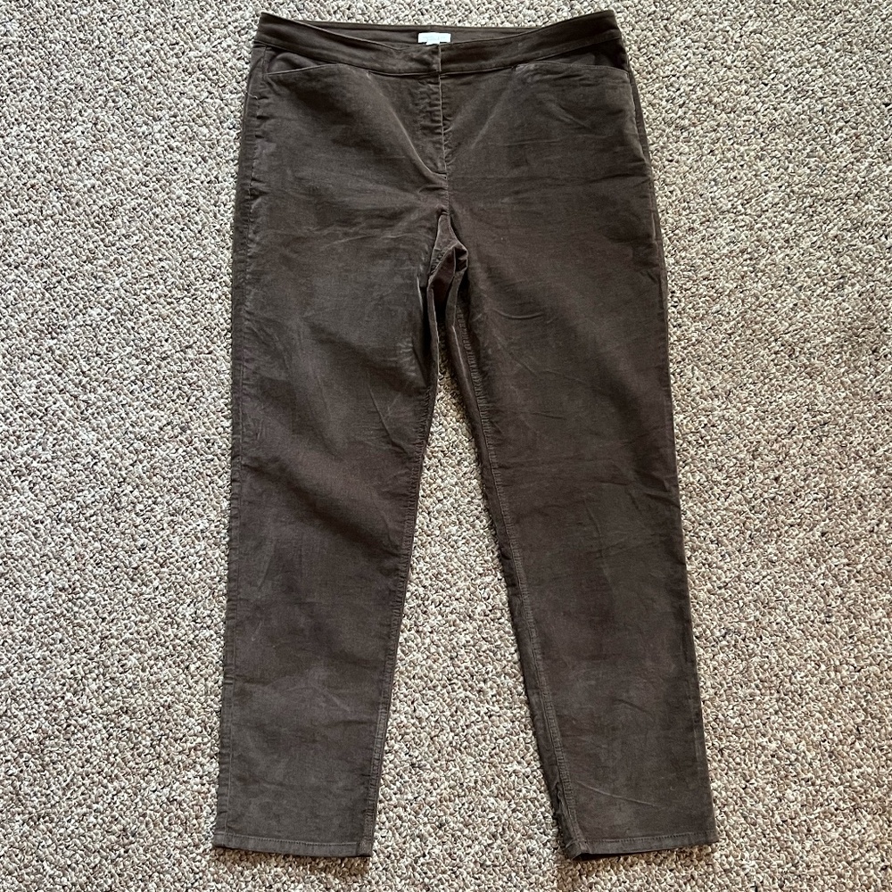 J.Jill Brown Corduroy pant size 14